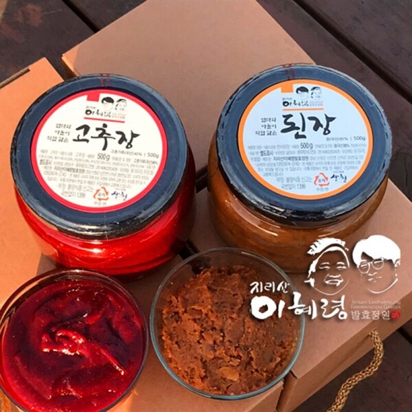 산엔청쇼핑몰,[가을기획전] 된장 500g+고추장 500g (set) _ 이혜령발효정원