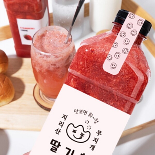 [감사의♥달] 대용량 딸기청1.2L _지리산무지개