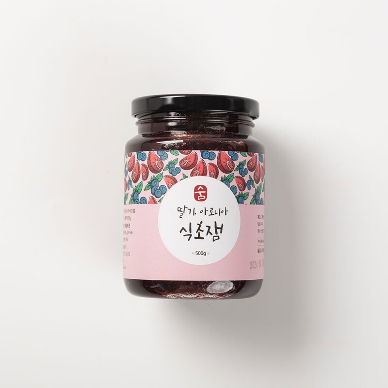 숨 딸기아로니아 식초잼 500g _발효부부