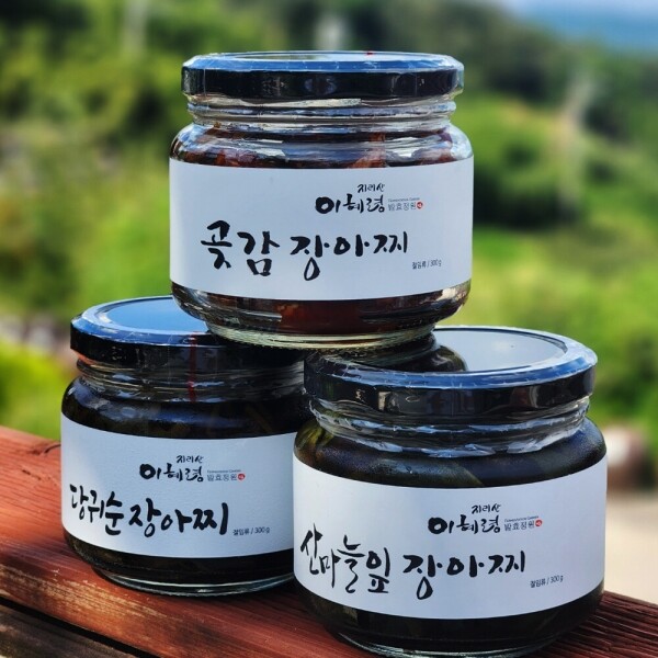 [가을기획전] 장아찌 선물세트 (당귀순300g + 곶감장아찌300g + 산마늘잎300g) _이혜령 발효정원