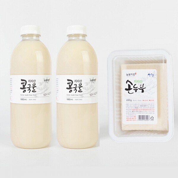 *화,목 발송* 지리산 콩국물 1000ml 2병,손두부650g 1모 _부리골영농조합